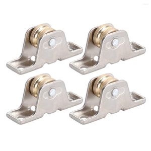 Hooks 4 PCS Rodamiento de metal Ruedas Uniformes Ventana Srash Polea de polea Rodillos Aleación Cortina Vuelk Wheels para ducha de puerta