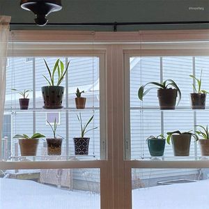 Crochets acrylique fenêtre étagères pour plantes clair suspendu étagère murale flottante support pour Pot de fleur
