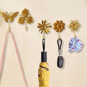 Hooks Creative Mini Hook Wall Single Singing Vêtements Gold Punch Gold Porte libre et fenêtre Petit cintre avant