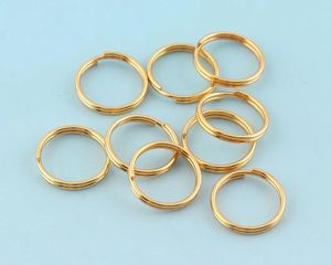 Hooks Courses plaquées or 10 mm Bijoux ronds anneaux en métal Mini Mini Split pour la chaîne de clés Jump en gros Lonyard Résultats