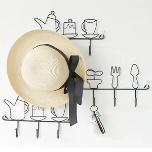 Hooks Home Cartoon Decoration Magas de commodité Black Hat Sweger Condevance Simple Key Hateder Water Bottle Murd Place