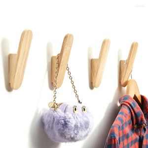 Crochets moderne minimaliste crochet mural en bois porte-manteau casque sacs vêtements organisateur stockage maison accessoires porte-clés cintre