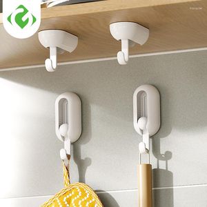 Crochets universels rotatifs à 360 degrés salle de bain porte-serviettes de bain organisateur de cuisine Gadgets de stockage sans poinçon