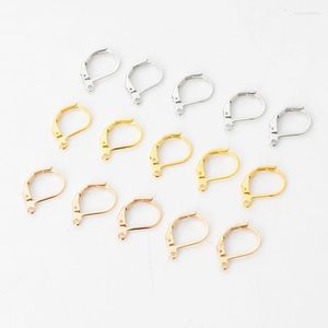 Pendientes de aro 100 uds/bolsa de Opp elegantes Clips de oreja franceses joyería de hierro que las mujeres usan como regalos