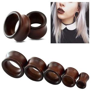 Boucles d'oreilles créoles 1 pièces 8-20mm bouchons et Tunnels grande taille oreille Tunnel civière bois expanseur hommes Piercing corps