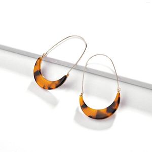 Hoop Boucles D'oreilles Anthropologie Croissant De Lune Léopard Résine Conseil Pour Les Femmes Classique Designer Inspiré Chic Bijoux En Gros