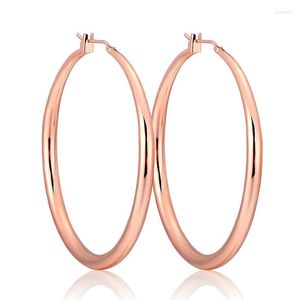 Boucles d'oreilles créoles en laiton couleur or Rose cercles grand grand créole pour femmes filles déclaration bijoux Pendientes Aros Aretes Ohrringe