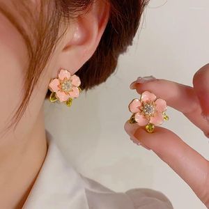 Boucles d'oreilles créoles tendance, Design Unique, élégant, fleur délicate, étamines, perles, bijoux pour femmes, cadeaux de fête de mariage, vente en gros