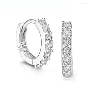 Pendientes de aro Fast Ship est Luxury Romantic Women Jewelry 925 Sterling Silver Rhinestone Crystal para mayoristas