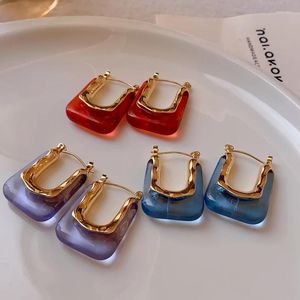 Boucles d'oreilles cerceaux Corée Acrylique pour les femmes conception