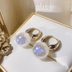 Boucles d'oreilles de cerceau Sirène perle back oreille d'oreille en métal hypoallergénique affichage de loisirs bijoux pour le mariage quotidien