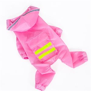 Hoopet Dog Raincoat Jumpsuit Rain Coat for Dogs Pet Cloak Labrador Waterproof Golden Retriever Jacket 201030