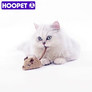 HOOPET jouet pour chat en peluche souris électronique jouet grinçant Kitty taquin chat jouet à mâcher interactif pour chaton chien Chihuahua