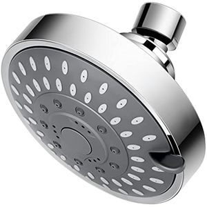Cabezal de ducha de alta presión Cabezal de ducha fijo de 5 configuraciones Cabezal de ducha de baño de alto flujo de 4.1 pulgadas con rótula de latón ajustable para una experiencia de ducha de lujo