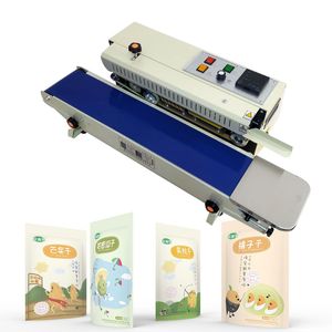 Máquina de sellado continuo Horizontal, sellador térmico automático de bolsas de papel de aluminio, película de té de plástico para alimentos