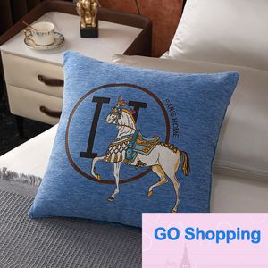 Funda de almohada de chenilla de caballo, cojín para sofá del hogar, bolsa suave para cabecera, almohadas de soporte Lumbar para siesta en la oficina, venta al por mayor