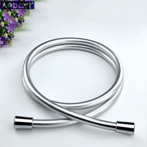 Hoses PVC High Pressure Silver Black Smooth Shower Hose For Bathroom Handheld Head Flexible Plumbing Anti Winding GI/2 Universal 230414