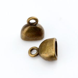 Chaud! 100 PCS Antique Bronze En Alliage de Zinc Tasse Fin Cap Bouchon 10x13mm BRICOLAGE Bijoux