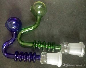 Chaude 14mm 18mm Homme Fumer Tuyaux Helix Courbé Coloré Bongs De Verre Nail bol pièces Deux Fonction Eau bong Huile Rigs Verre Bang