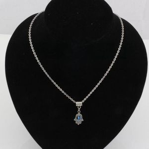 20 pièces Fatima Hamsa main turc bleu mauvais œil pendentif à breloque collier pour hommes Ms bijoux accessoires de mode