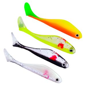 Caliente 4 colores de plástico suave Swimbait Paddle Tail Shad Señuelo Soft Bass Shad Bait Shad Minnow Paddle Tail Swim Bait para Bass Trucha Walleye Crappie 8,8 cm 4,5 g K1644