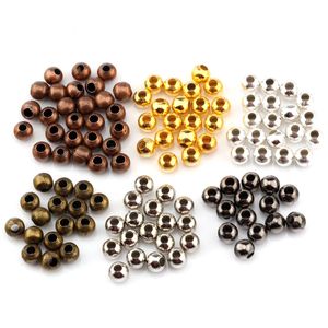 500 pièces sans couture boule entretoises perle 6mm pour les résultats de bijoux faisant plaqué or/argent etc.