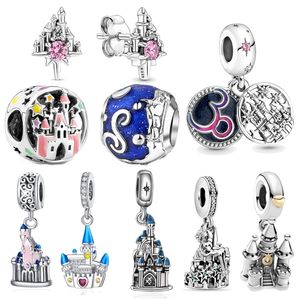 Hot 925 Silver Heart charmes Bijoux Château Earnail Perle Pendentif DIY fit Pandora Bracelet Collier Femmes Designer Bijoux Festival Cadeau De Fiançailles avec Boîte