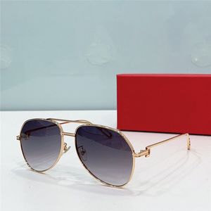 Gafas de sol clásicas de moda 0110 piloto marco de metal simple casual estilo generoso gafas de protección uv400 de alta calidad
