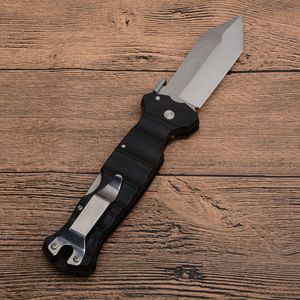 Chaud!! 23GVG Couteau Pliant 8Cr13mov Satin Tanto Point Lame Noir G10 Poignée Couteaux Tactiques De Survie En Plein Air