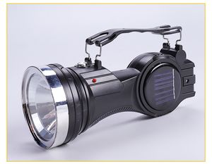 2020 Hot Cross-border nouvelle lampe de poche à LED chargée solaire camping en plein air multi-fonction COB éclairage lampe de poche à main lampes solaires
