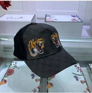 Chaussage de casquettes de baseball de créateur chaud pour hommes femme ajustée luxe jumbo fard Snake Tiger Bee Sun Hats réglable