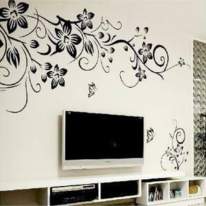 Hot DIY Wall Art Decal Décoration De Mode Romantique Fleur Wall Sticker/Stickers Muraux Home Decor 3D Papier Peint Livraison Gratuite