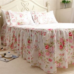 Hot Garden rose couvre-lit imprimé 100% coton literie princesse drap de lit à la main twinkle traitement couvre-lits couverture de lit de mariage T200901