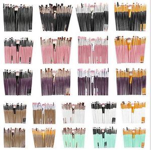 Hot Health Beauty 20pcs / set pinceaux de maquillage professionnels ensemble poudre fond de teint fard à paupières pinceaux de maquillage cosmétiques doux cheveux synthétiques XB1