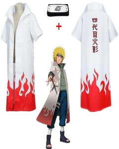 Chaud japon Anime unisexe 4th Yondaime Namikaze Minato Cosplay Hokage blanc Costume pardessus accessoire cape 6770645