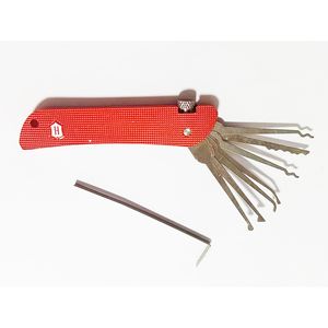 Outils de serrurier Haoshi Outils Fold Lock Pick Red Color Lock Picks Outils Cadenas Jackknife Jack Knife