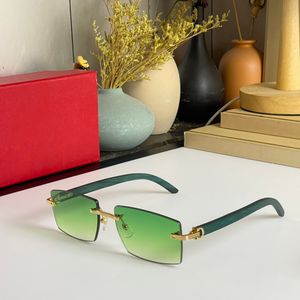 Hot Luxury Vintage Vintage Mens Gafas de sol para hombres Gafas de sol para mujeres para mujeres Diseño de piernas de madera cuadradas de madera