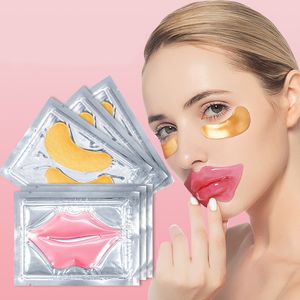 Collagène rose doré Humidité des lèvres Masque Patches Masques pour les yeux