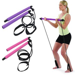 Hot Pilates Bar Rod Resistance Bands Portable Pilates Exercice Stick Home Gym Yoga Pilates Stick pour l'entraînement du corps