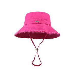 Hot Pink Bucket Hat Womens Designer Sun Hat Full Cap Promotion de la mode Gorras Fisher Hat Unisexe pour la protection solaire en plein air