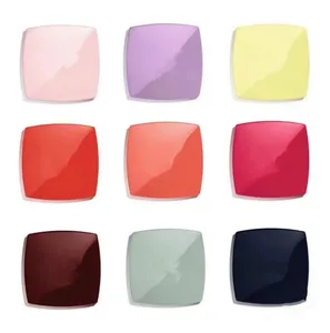 Rose vif Blanc Noir Rouge Jaune Violet Vert Miroirs compacts Miroir de marque Double Facettes Logo imprimé 7 couleurs 1: 1 Miroir de maquillage DUO de qualité avec sac à poussière Outils de maquillage Nouveau