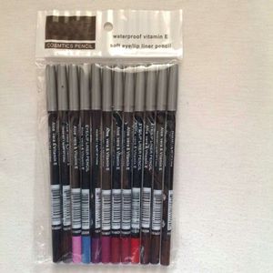 Qualité CHAUDE La plus basse meilleure vente bonne vente Le plus récent crayon à lèvres EyeLiner Douze couleurs différentes + cadeau