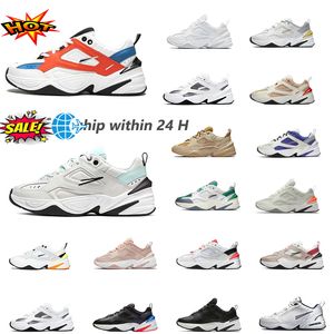 Entrenadores de calidad caliente Zapatos para correr Mujeres para hombre M2K Tekno Blanco Diseñador casual Scarpe Zapatillas Tamaño grande Deportes Chaussures Negro Señoras Zapatillas de deporte púrpura EUR36-45