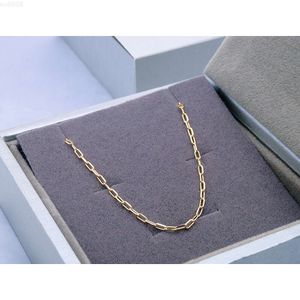 Offre spéciale 10k chaîne en or massif 10 carats or trombone chaîne collier véritable chaîne en or