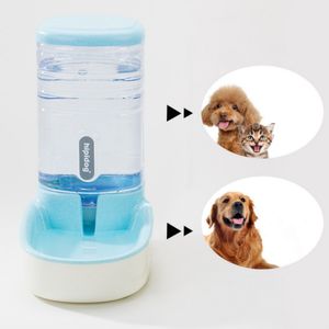 Dog Cat Feeders Water Dispenser Fountain Bottle Set Plastic Automatic Pet Feeding Drinker Bowl 2 Pieces