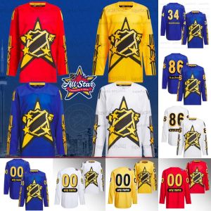 Vente chaude 34 Auston Matthews 2024 All-Star Game Maillot de hockey Mathew Barzal Igor Shesterkin Connor Bedard Jack Hughes Connor McDavid Alex DeBrincat Frank Vatrano