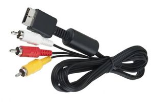 Hot Sale 6 Feet Audio Video AV Cable cord to RCA for Sony PlayStation 2 PS2 PlayStation 3 PS3 Free DHL Shipping