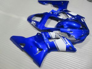 Gran oferta kit de carenado para Yamaha YZF R1 2000 2001 juego de carenados azul blanco YZFR1 00 01 ZZ23