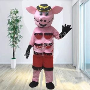 Costumes de mascotte de cochon heureux, tenue de personnage de dessin animé, costume de carnaval, taille adulte, Halloween, fête de noël, robe de carnaval, offre spéciale