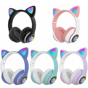 Offre spéciale enfants cadeau mignon oreilles de chat casque de jeu sans fil écouteur STN28 casque avec oreilles de chat